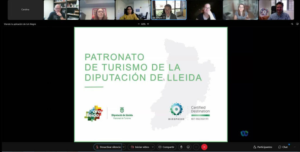 Participació del Patronat de Turisme de la Diputació de Lleida a les Jornades Informatives de Certificacions de Sostenibilitat Turística Biosphere Responsible Tourism de la Diputación de Cáceres.