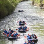 Barques de ràfting al Noguera Pallaresa