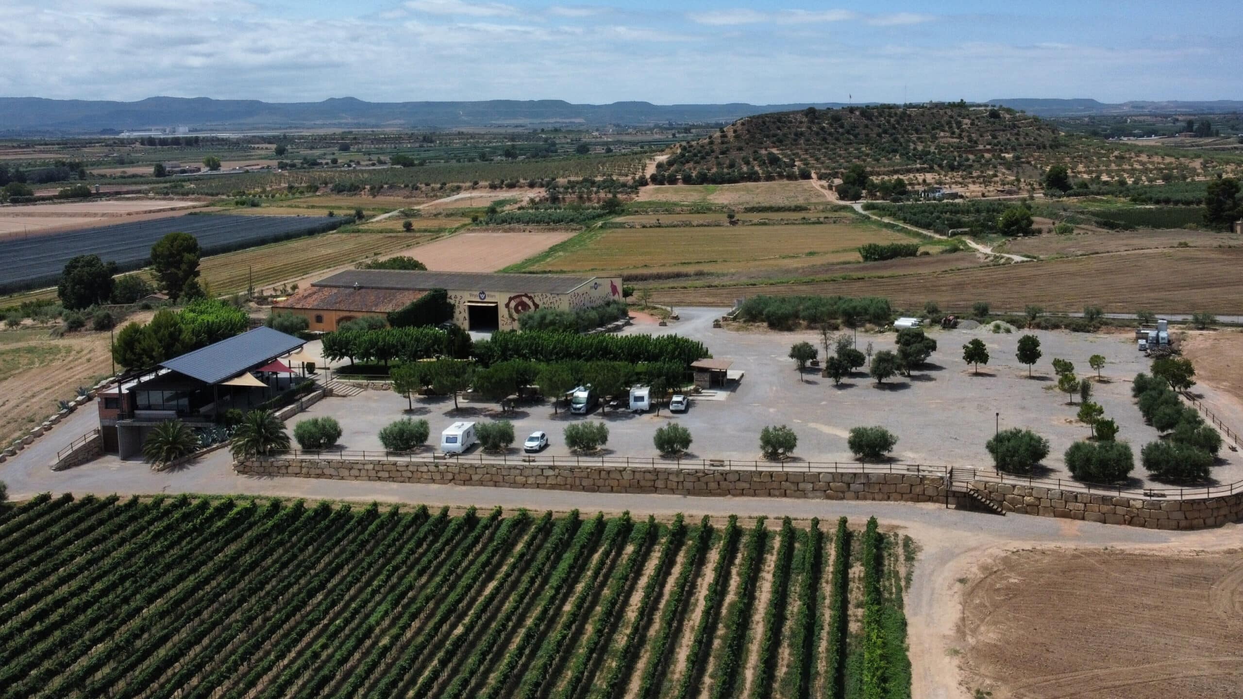 L'àrea d'autocaravanes de la Vinya els Vilars d'Arbeca